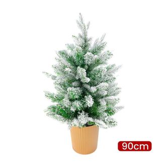 Trade Shop Trade Shop - Albero Di Natale Mini Effetto Innevato Dim. 90 Cm Sintetico Alberello Con Vaso