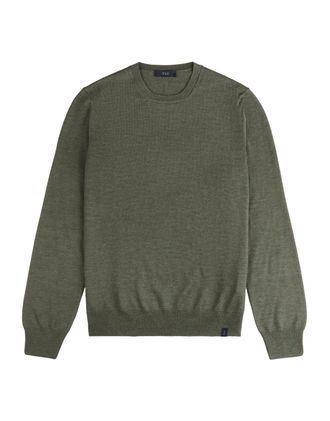 Fay Refined Wool Crew Neck Sweater