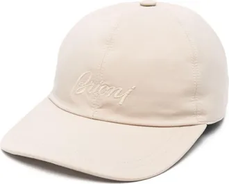 Brioni logo-embroidered baseball cap - men - Cashmere/Polyester/Cotton/Wool/Acetate - M - Neutrals