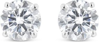 House of Brilliance 14K White Gold 1.00 Cttw Diamond Classic Solitiare Stud Earrings at Nordstrom