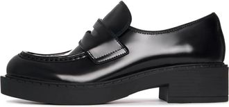 Cesare Gaspari Urban Platform Penny Loafers - Dames - Loafers - Zwart - 37 EU - Leer - Schoenen
