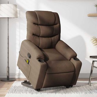 vidaXL Vidaxl - Silla De Masaje Reclinable De Pie De Tela Marr&oacute;n