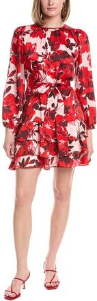 Anne Klein Blouson Sleeve Tiered Flounce Mini Dress
