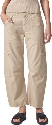 Citizens Of Humanity Marcelle Low Rise Barrel Cargo Pants in Taos Sand at Nordstrom, Size 32
