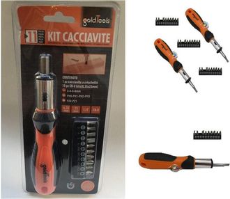 Trade Shop Trade Shop - Set Cacciaviti Giraviti A Cricchetto Di Precisione Professionale Da Elettricista