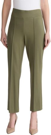 Jones New York Pintuck Pull-On Straight Leg Ankle Pants in Jasper Green at Nordstrom, Size X-Small