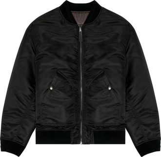 Diesel J-Held bomber jacket - men - Recycled Polyester/Recycled Nylon - 52 - Black