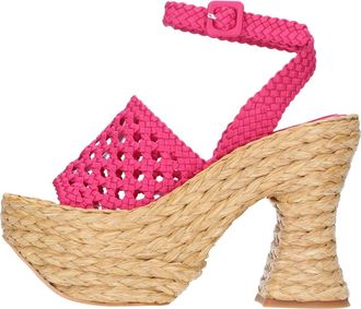 Paloma Barcel&oacute; Leoni Sandal - Dames - Sandalen met hakken - Roze - 38 EU - Leer - Schoenen