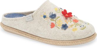 Toni Pons Deli Slipper in Ecru Floral at Nordstrom, Size 9-9.5Us