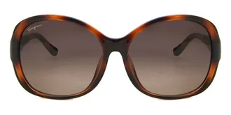 Ferragamo SF 744SLA 214 Womens Sunglasses Brown Size 59