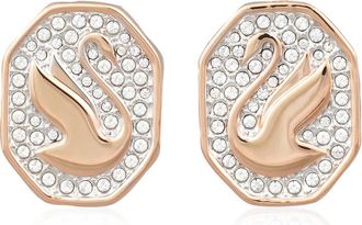 Swarovski Ladies Signum Rose Gold Tone Plated Crystal Stud Earrings