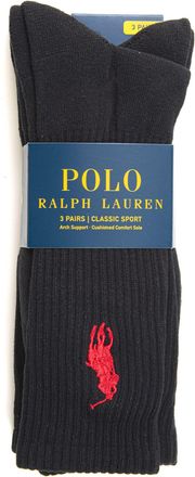 Ralph Lauren Set 3 Calzini Nero Ralph Lauren Uomo