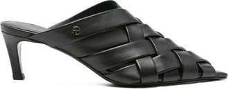 Anine Bing 55mm Eve Woven Leather Mules
