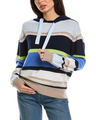 Brodie Striped Cashmere Hoodie
