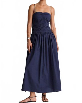 Apiece Apart Jana Ruched Bodice Maxi Dress In Midnight