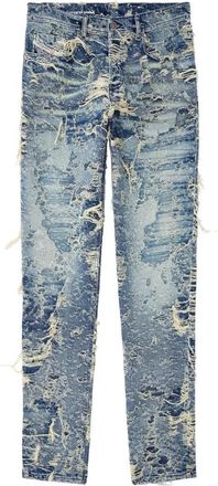 Diesel Straight Fit Jeans, male, Blue, W32, Blue Regular Fit Tapered Leg Jeans