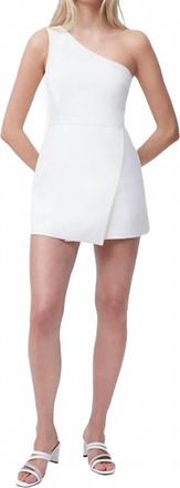 French Connection Whisper One Shoulder Envelope Dress In White