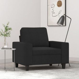 vidaXL vidaXL Poltrona Nera 60 cm in Tessuto