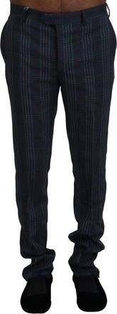 Bencivenga Pure Wool Men Checke Mens Pants