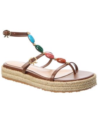 Gianvito Rossi Shanti Beach Leather Platform Sandal