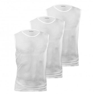 GripGrab Ultralight Sleeveless Mesh Baselayer 3-Pack Funktionsshirt - Unisex | grau/wei&szlig;