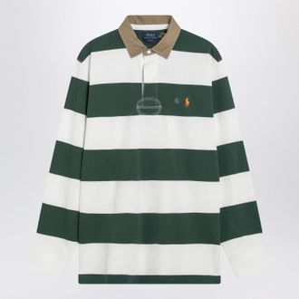 Polo Ralph Lauren Green/Cream Striped Classic Fit Polo Shirt