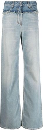 Givenchy low-rise straight-leg jeans - women - Polyester/Cotton/Cotton - 26 - Blue