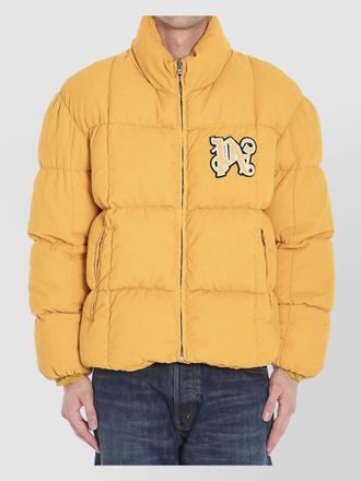 Palm Angels corduroy monogram puffer jacket