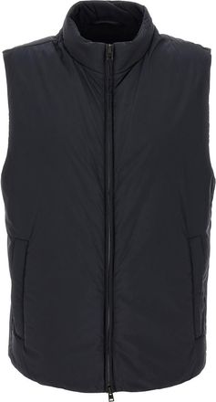 Herno Black Solid Sleeveless Jacket