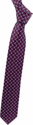 Robert Talbott Mens Geometric Best Of Class Woven Silk Tie In Burgundy And Blue Neat