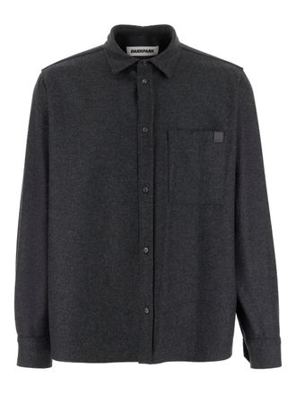 Darkpark button-down patch-pocket shirt - men - Virgin Wool - M - Grey