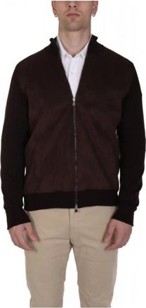 Gran Sasso Cardigan - Heren - Vesten - Bruin - L - Wol - Truien & Vesten