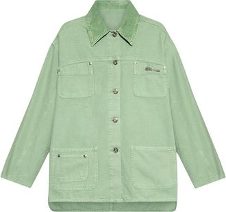 Blumarine patch-pocket shirt jacket - Green