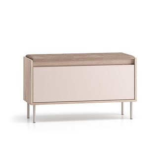 Petits Meubles Zapatero largo de 1 puerta cashmere paneles laminados cachemira