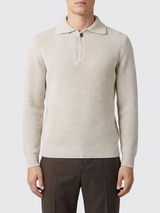 Ballantyne Polo slim fit in lana a maniche lunghe