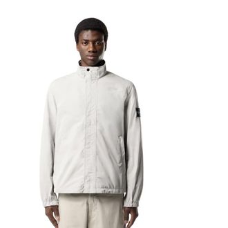 Stone Island Jassen, Heren, Grijs, M, Polyester, Micro Twill Stand Collar Jacket