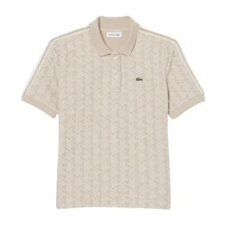 Lacoste Polo Shirts, female, Beige, Size: XS Lacoste T-shirts and Polos Beige