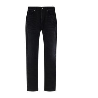 Saint Laurent Straight Jeans, male, Black, Size: W29 Straight Jeans