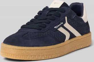 Tamaris Tamaris Low Top Sneaker aus Rindsleder-Textile-Mix in Marine, Gr&ouml;&szlig;e 37