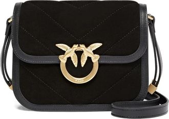 Pinko Love Birds Zwarte Schoudertas - Dames - Schoudertassen - Zwart - ONE Size - Tassen