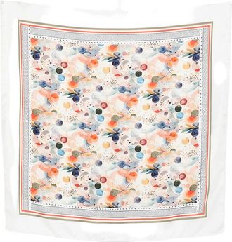 D'Aniello Patterned Border Scarf