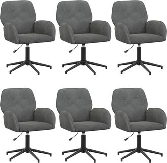 vidaXL Sillas De Escritorio Giratorias 6 Uds. 54 X 55 X 90 Cm Vidaxl