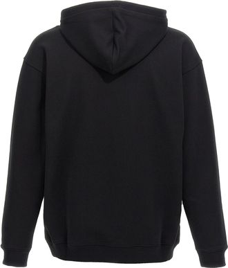 Moschino Logo-Print Cotton Hoodie - Black