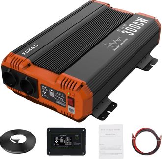 OEM Inversor Cc-ca, Onda Sinusoidal Pura, Mando A Distancia, 3000 W, Europa-e, 12 V-b, 220-240 V-e