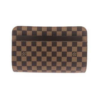 Louis Vuitton Ebene Coated Canvas Clutch Bag (Pre-Owned)