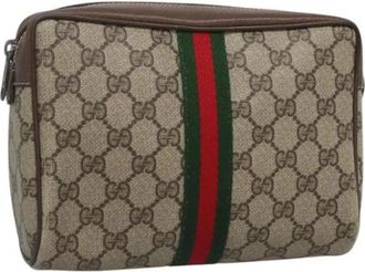 Gucci Pre-owned Leather clutches - Dames - Vintage Clutch - Beige - ONE Size - Leer - Vintage
