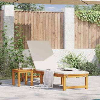 vidaXL Vidaxl - Sun Lounger 1-person Brown 53 x 202 x 89cm Solid Acacia wood