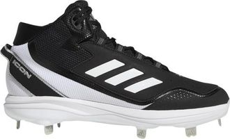 adidas Mens adidas Icon 7 Mid - Baseball Shoes Silver Metallic/Core Black/White Size 10.0