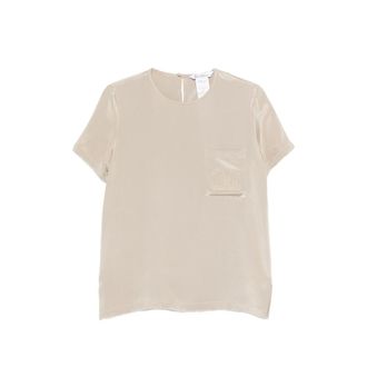 Max Mara Pagano Logo-embroidered Pocket T-shirt