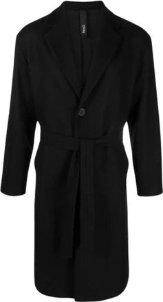 Hev&ograve; Hombre, Abrigos, Negro, Talla: L